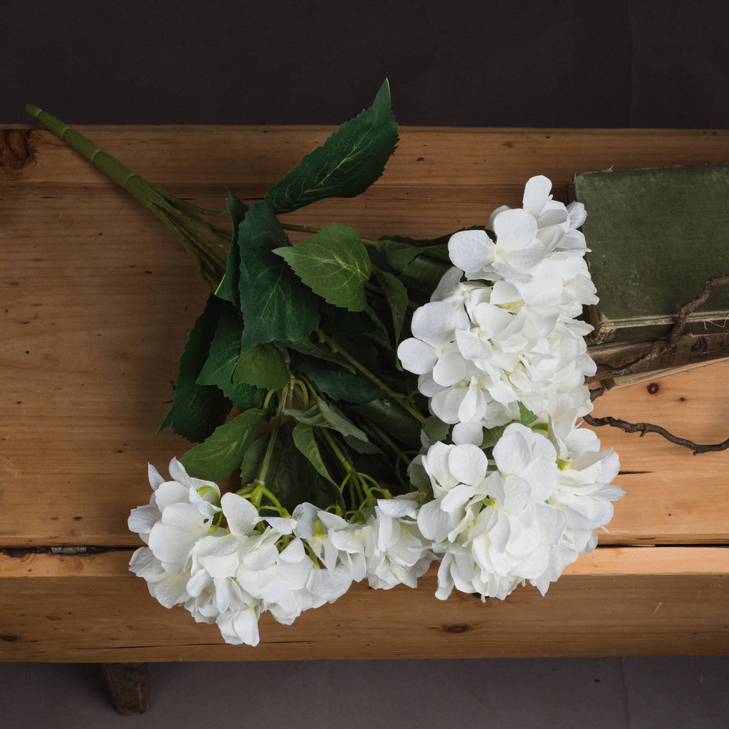 Single Stem, White Hydrangea Bouquet