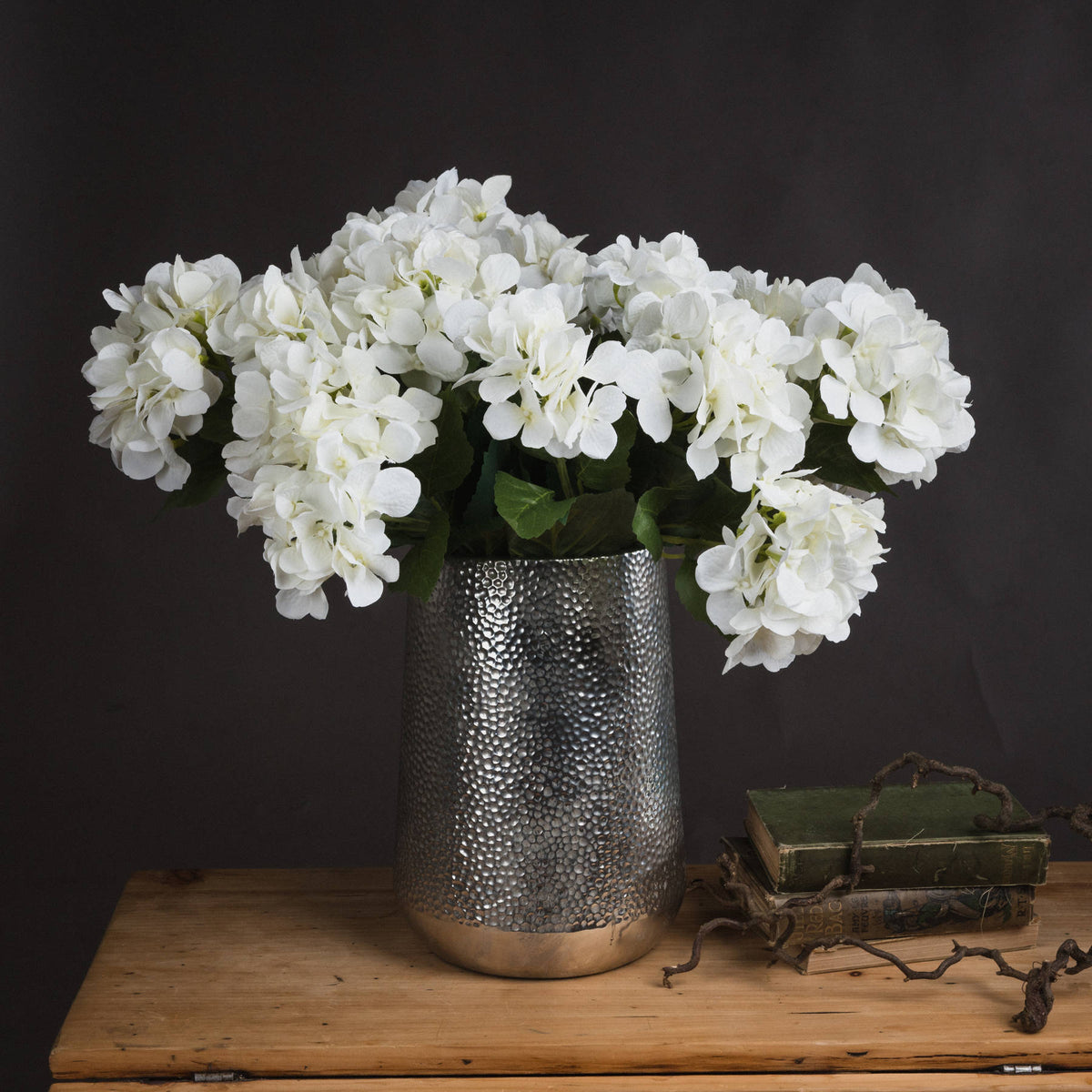 Single Stem, White Hydrangea Bouquet