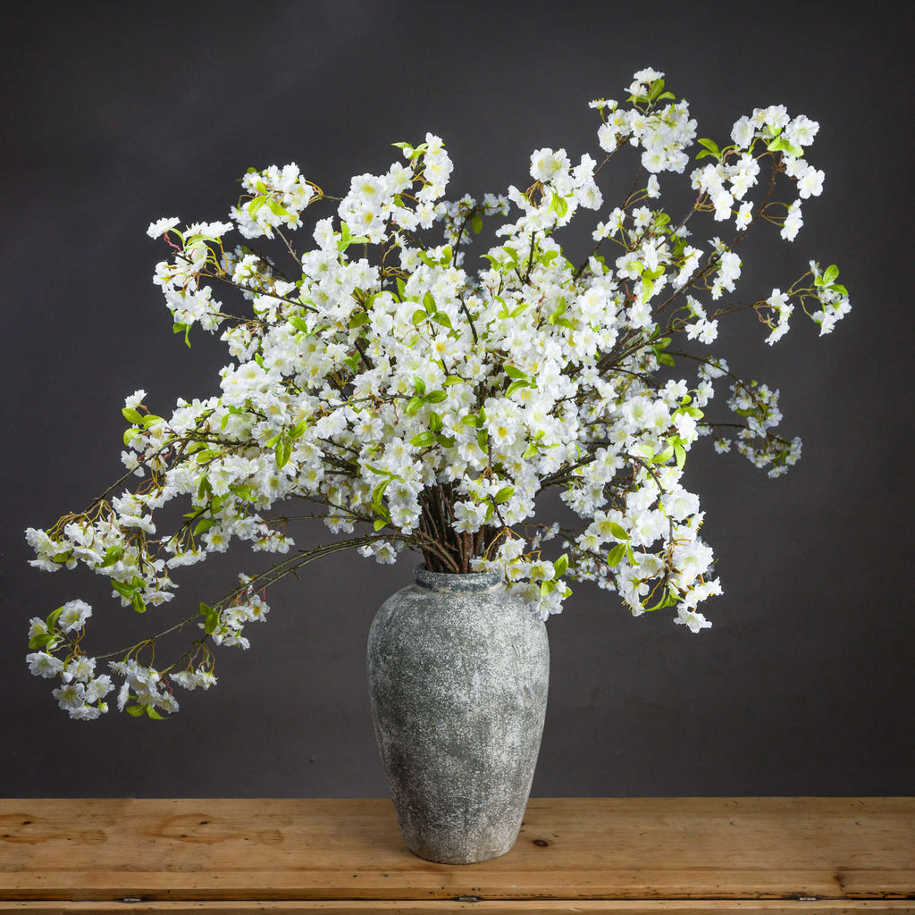 Single Stem, White Cherry Blossom Spray