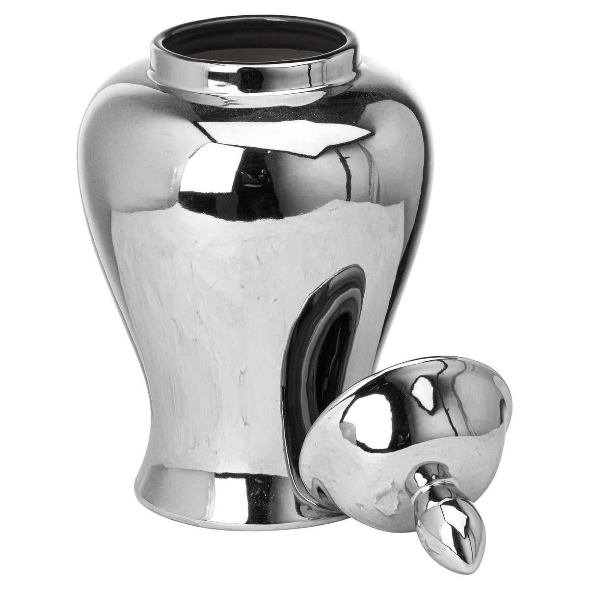Chrome Ginger Jar, 28cm