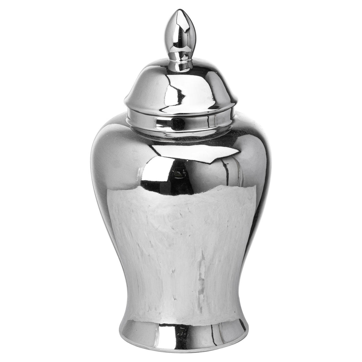 Chrome Ginger Jar, 28cm