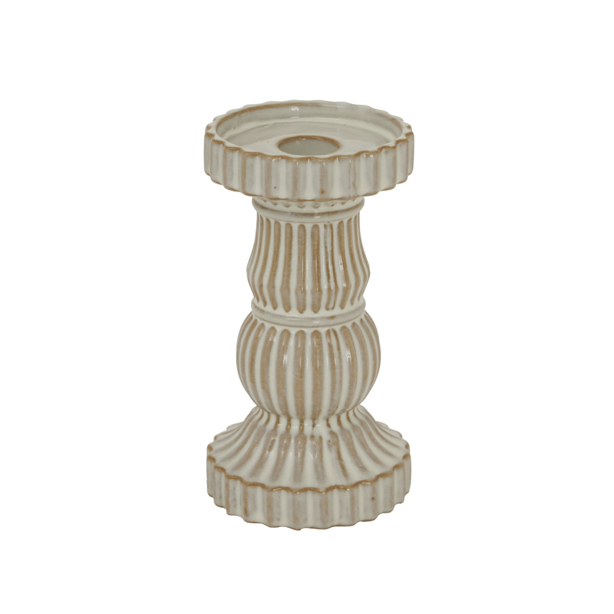 Neutral, Ceramic, Pillar Candle Holder, 16cm
