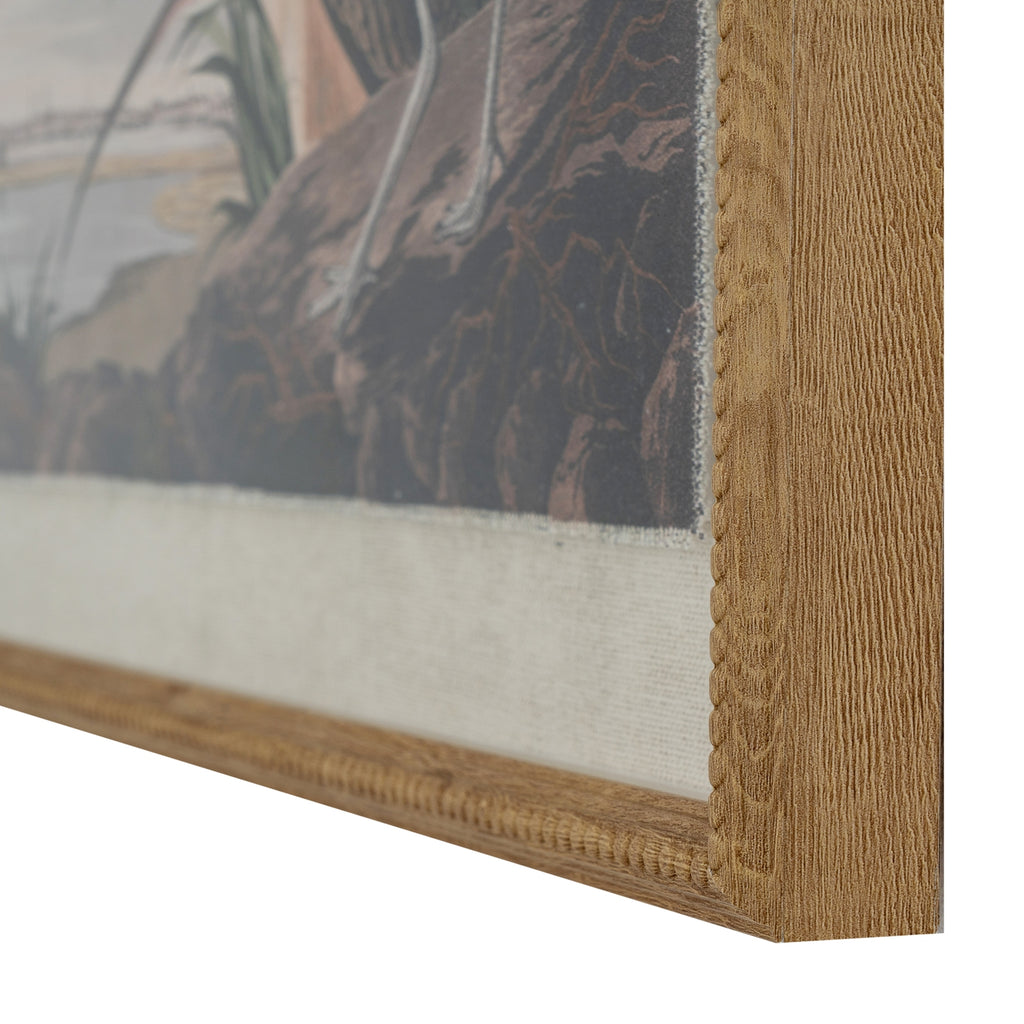 "Curlews On Linen" In Beaded Frame, Wall Art
