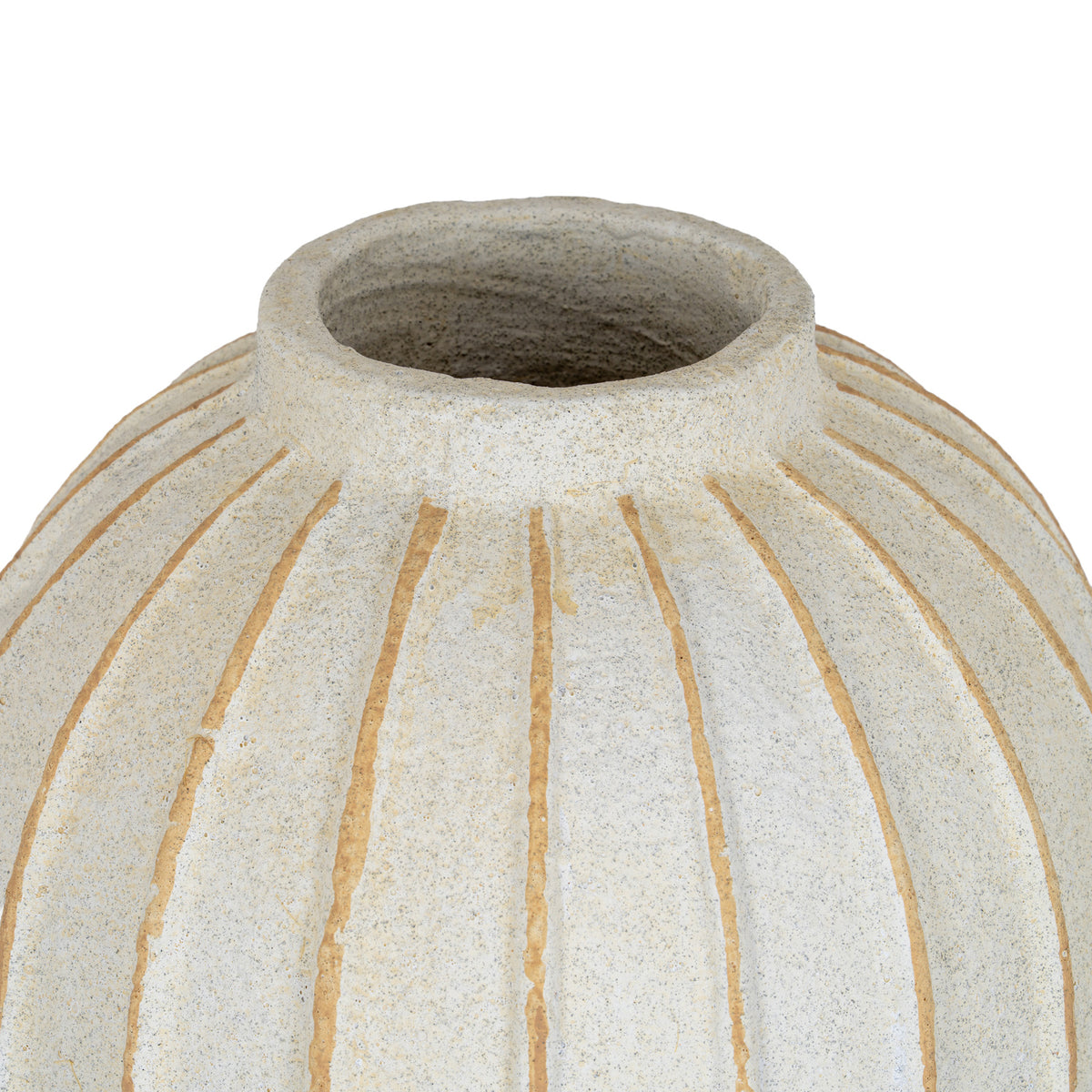 Large White Ceramic, Grove Globe Vase, 30cm