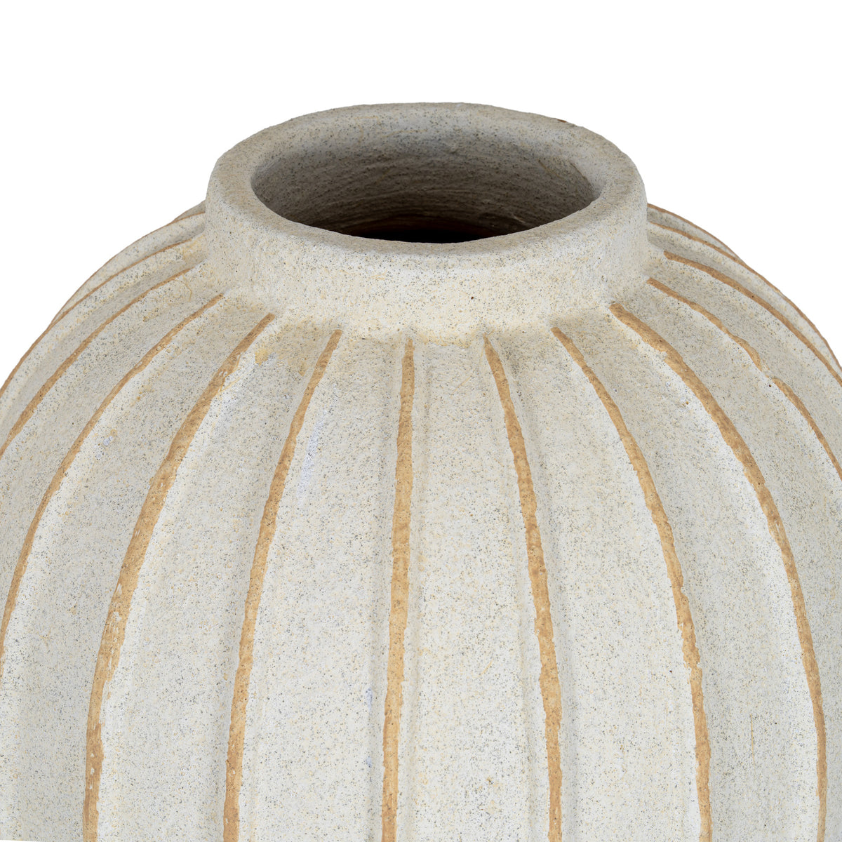 Medium White Ceramic, Grove Globe Vase, 25cm
