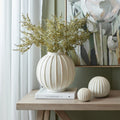 Medium White Ceramic, Grove Globe Vase, 25cm