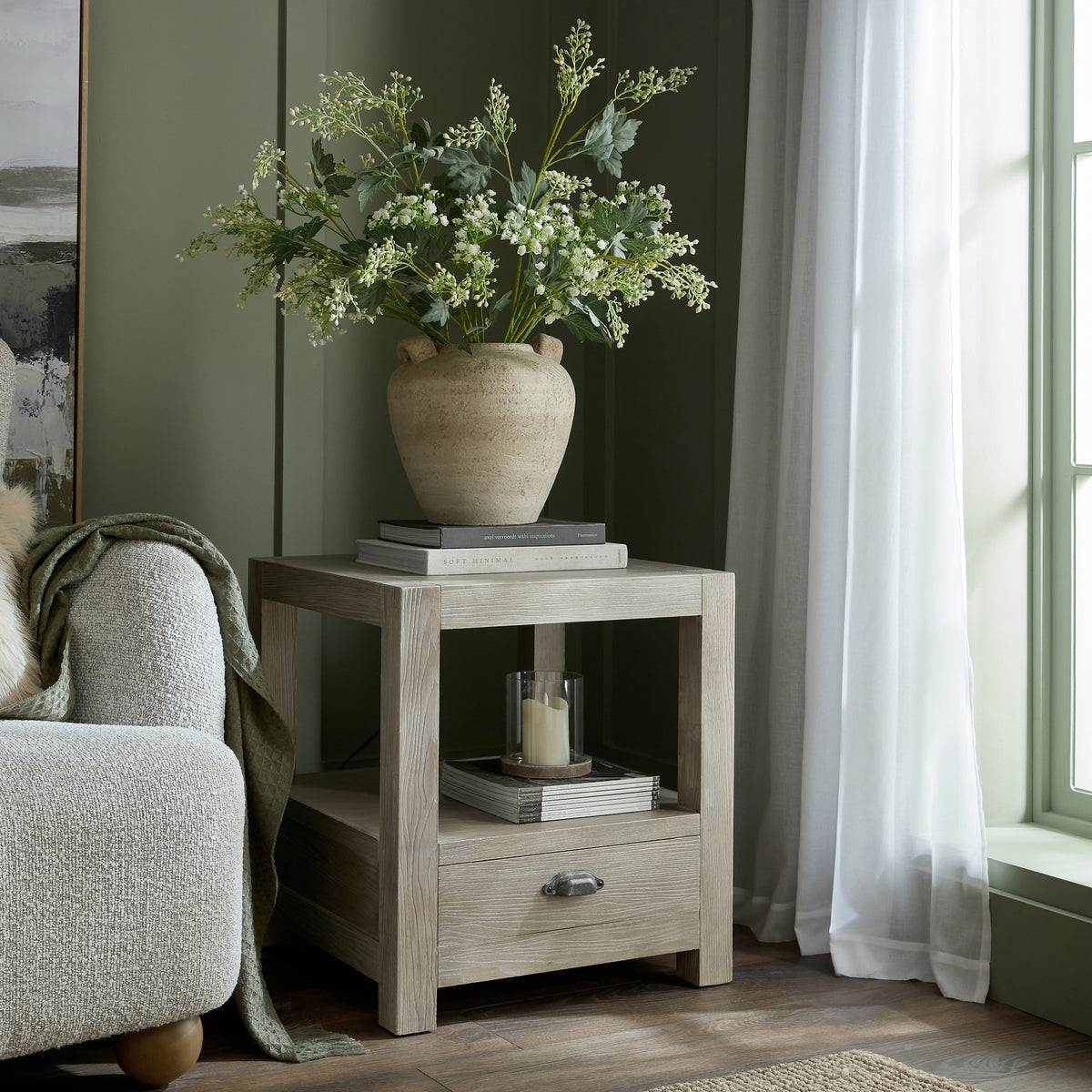 Terra Medium Urn Vase with Handles