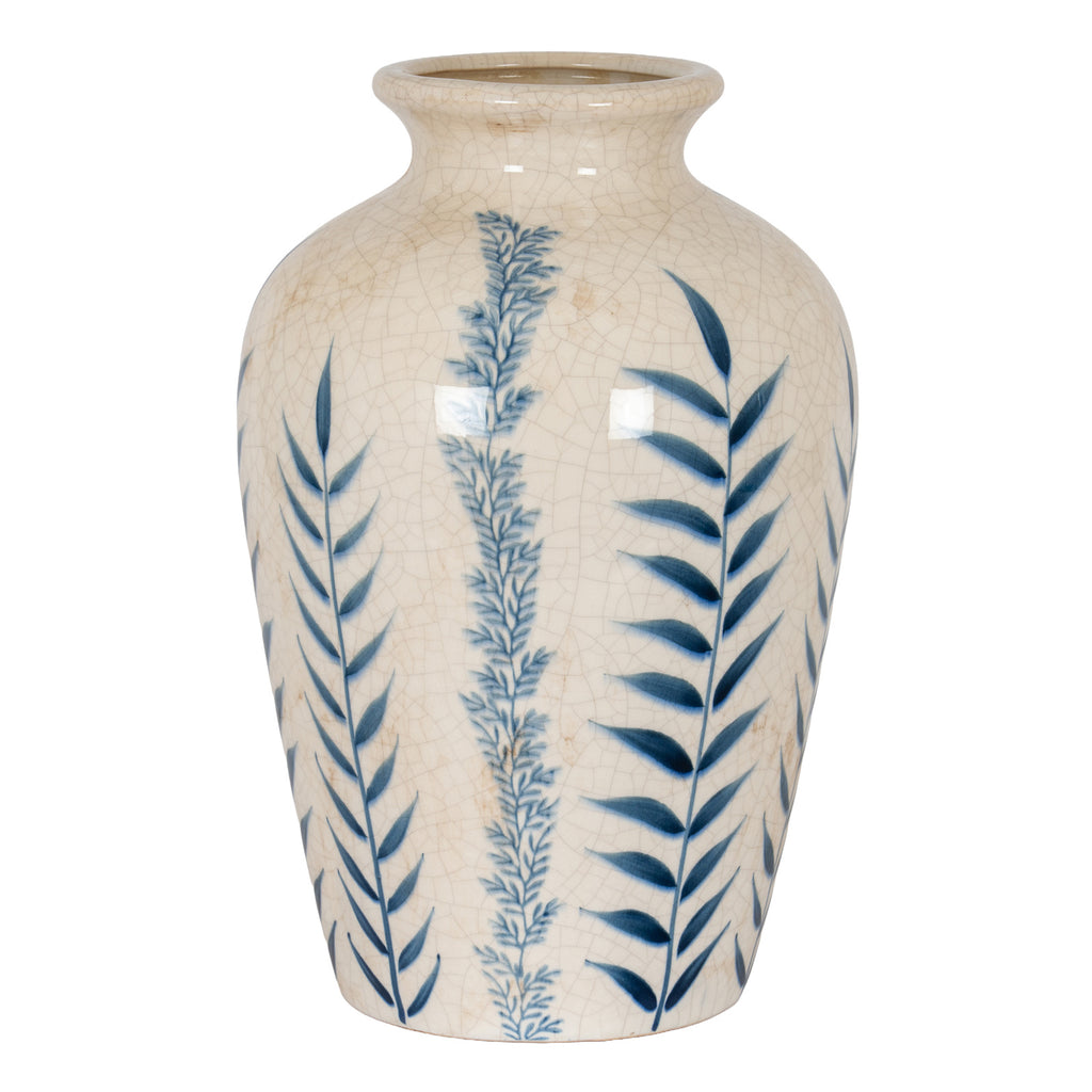 Blue Flora Juniper Ceramic Vase