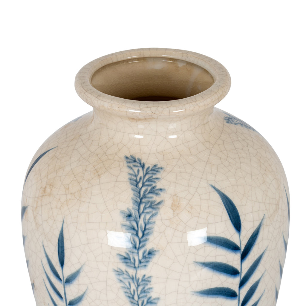 Blue Flora Juniper Ceramic Vase