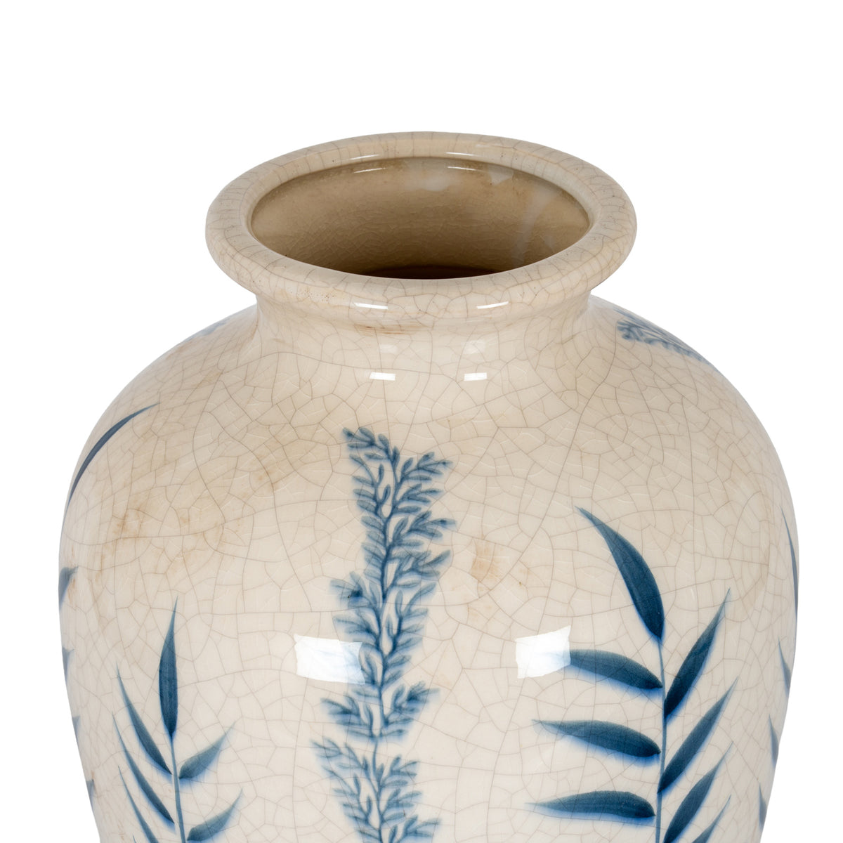 Blue Flora Juniper Ceramic Vase