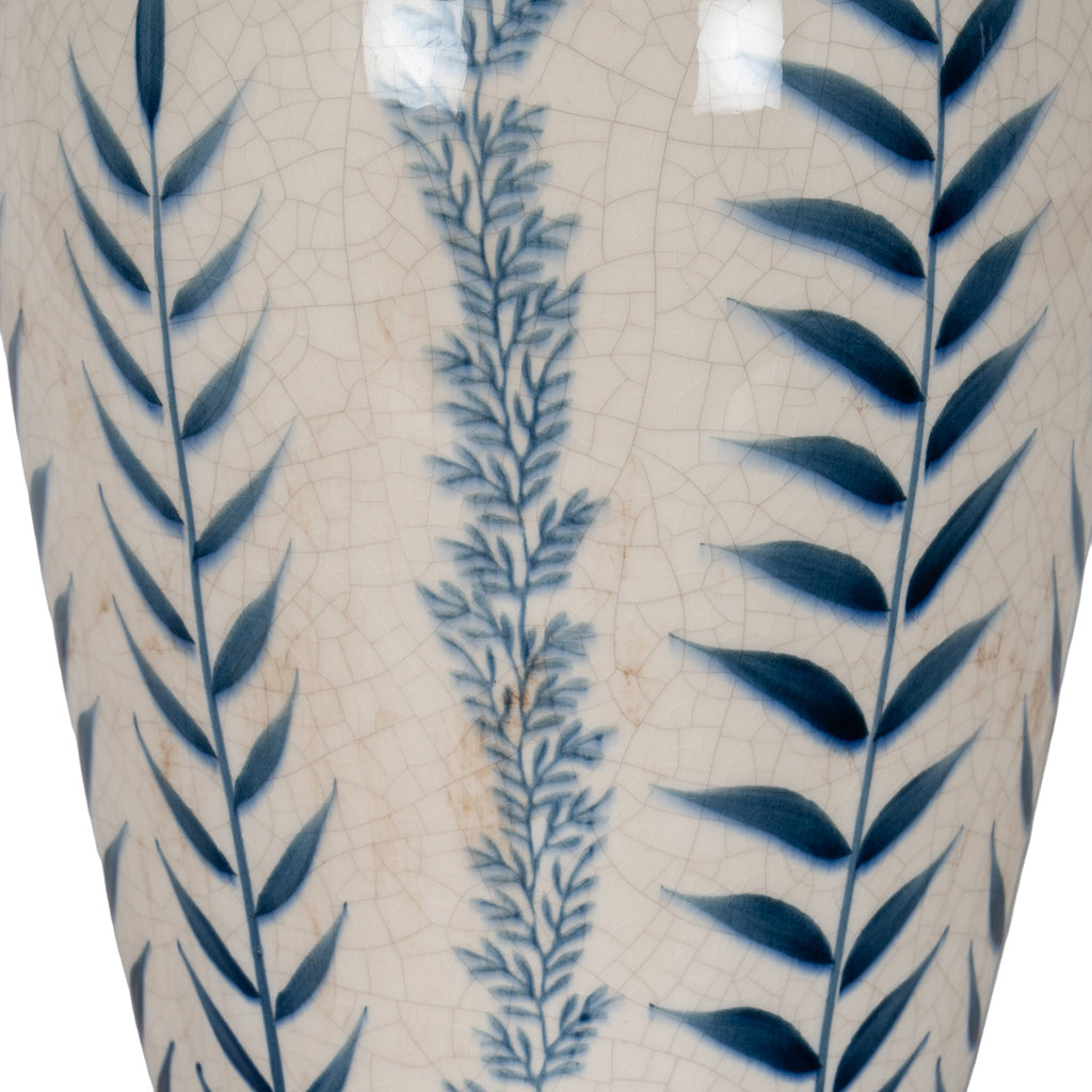 Blue Flora Juniper Ceramic Vase