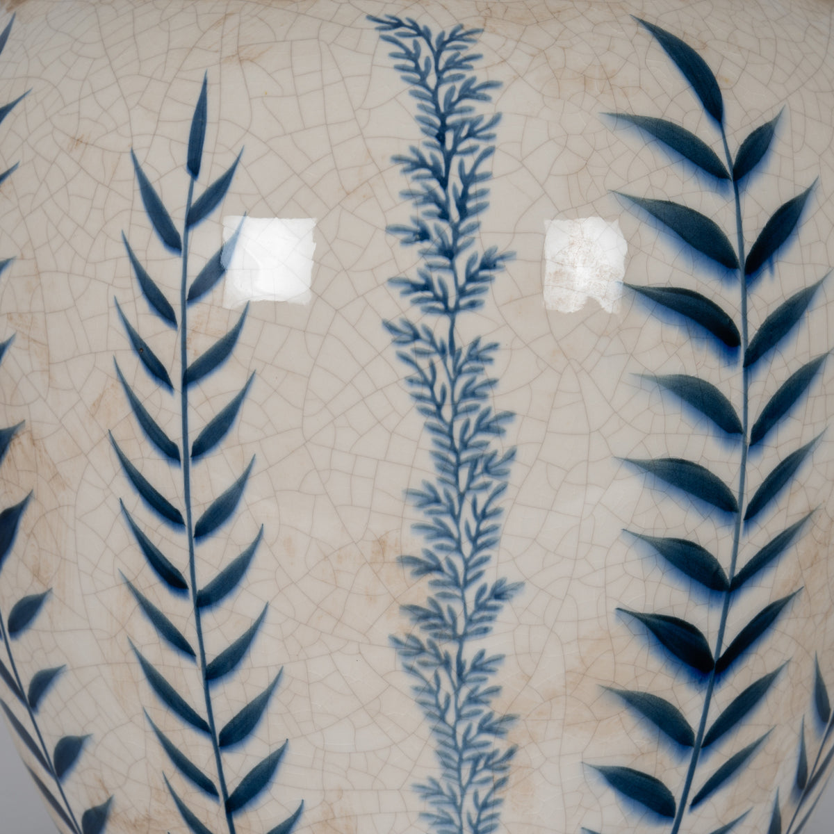 Ceramic Blue Flora Amphora Vase