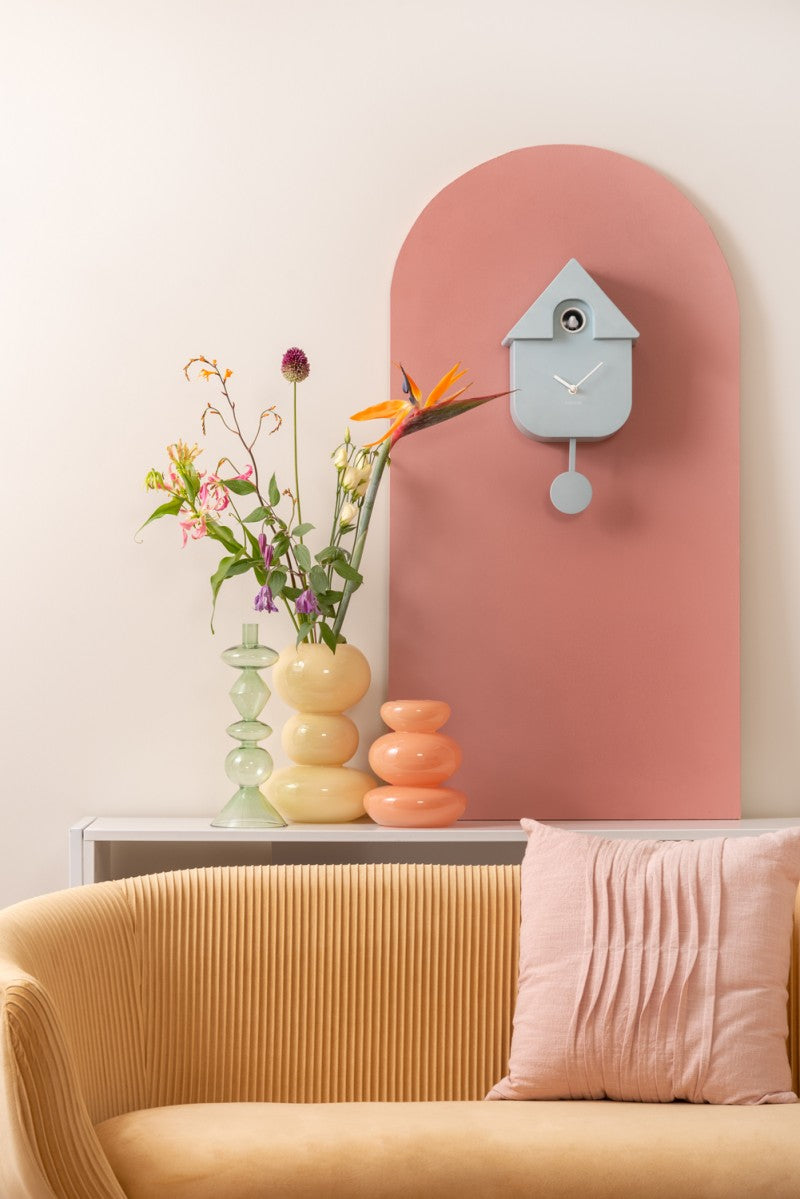 Soft Blue, Modern Cuckoo Wall Clock - by Karlsson