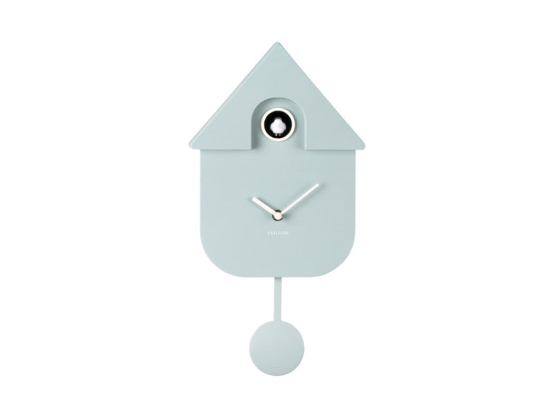 Soft Blue, Modern Cuckoo Wall Clock - by Karlsson