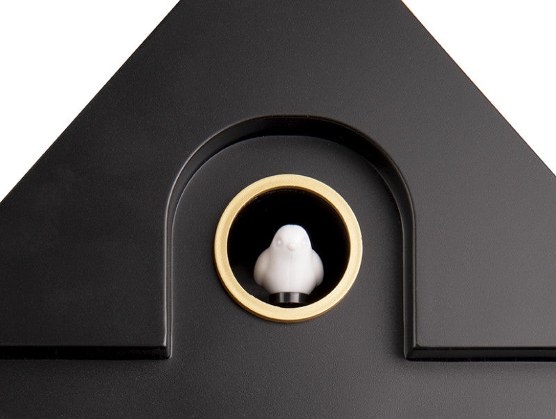 Black and Gold Modern Cuckoo Wall Clock - by Karlsson
