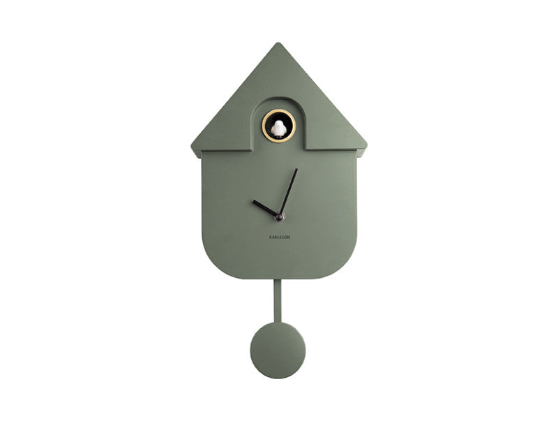 Jungle Green, Modern Cuckoo Wall Clock - by Karlsson