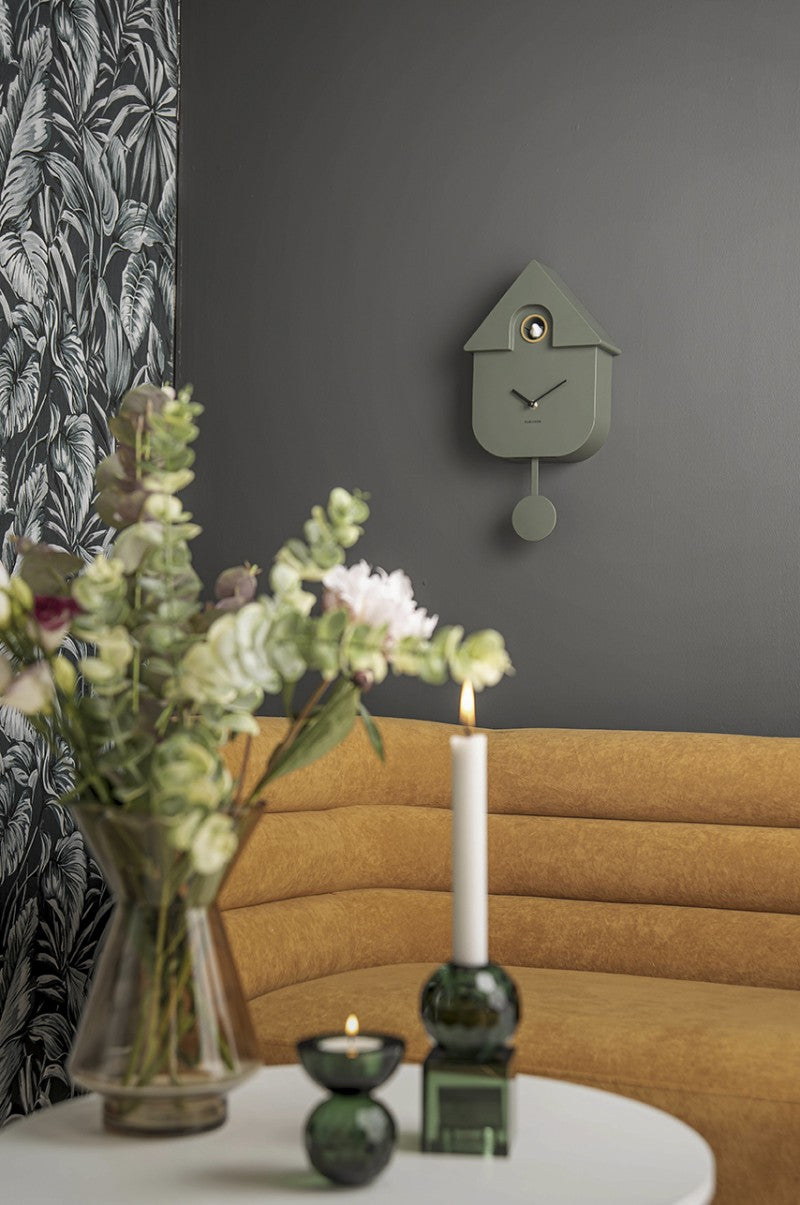 Jungle Green, Modern Cuckoo Wall Clock - by Karlsson