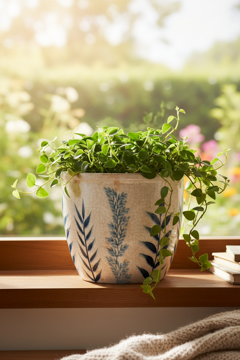Botanical Planter on Windowsill