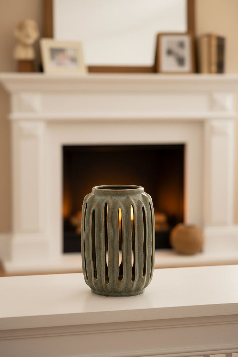 Ceramic Vase on Mantelpiece